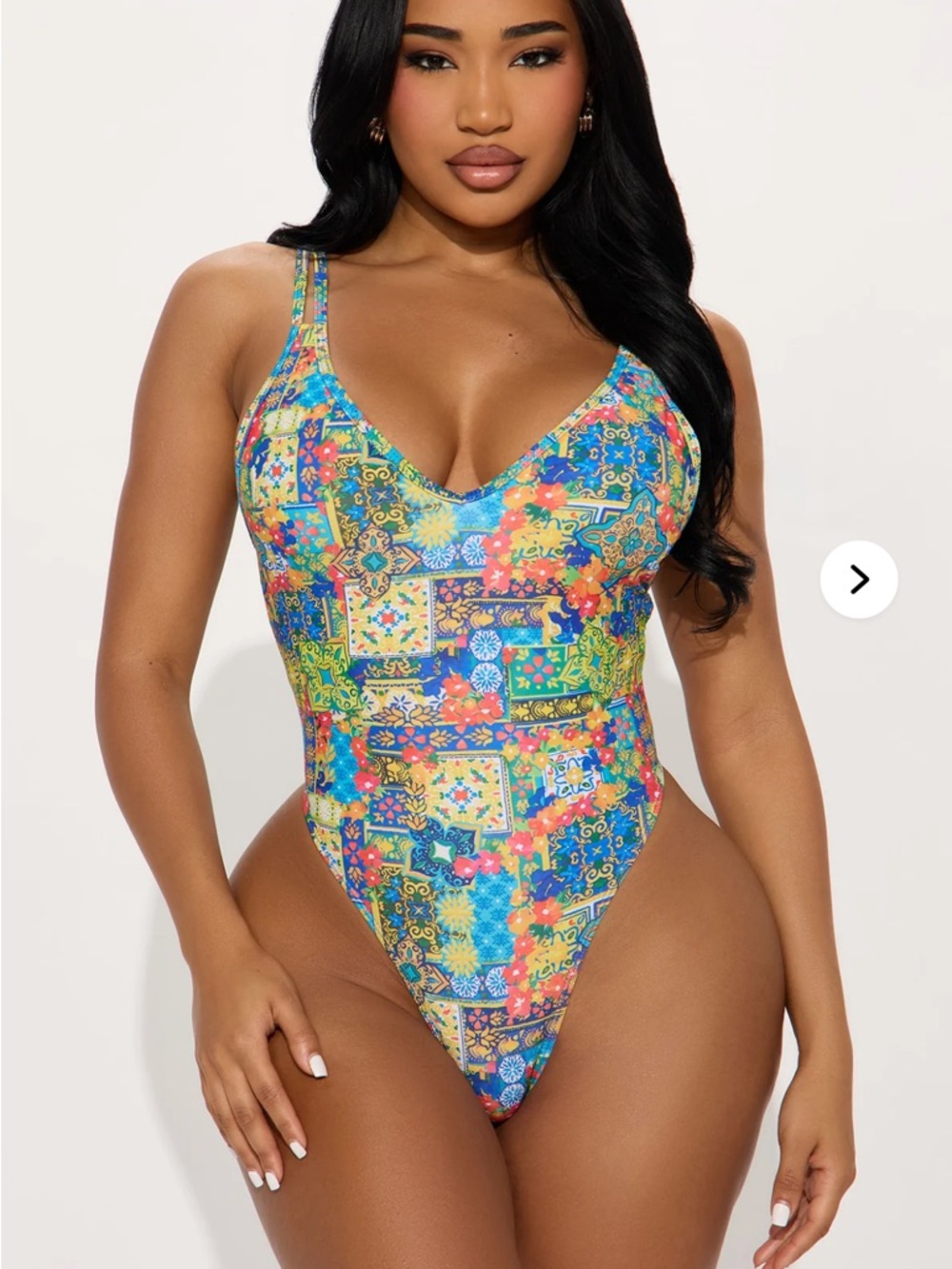 Vibrant Multicolor One-Piece Swimsuit Plus Sz 2X nwt
